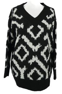 Dámský černo-bílý vzorovaný svetr Very 