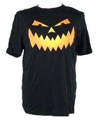 Pánské černé tričko s dýní F&F