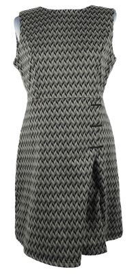 Dámske sivo-čierne vzorované šaty Apricot