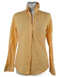 Dámska oranžová kockovaná blúzka Mustang