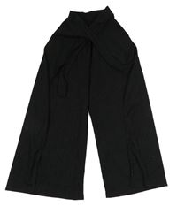 Čierne culottes nohavice s opaskom zn. Page one young