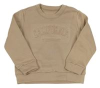 Béžová mikina s 3D nápisom