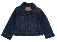 Tmavomodrá rifľová bunda