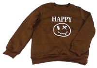 Hnedá mikina so smajlíkom