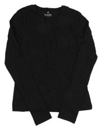 Čierne crop tričko H&M