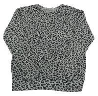 Bílo-šedé melírované úpletové triko s líčky George