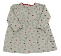 Světlešedé šaty se srdíčky Topomini