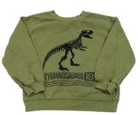 Khaki mikina s dinosaurom H&M
