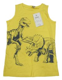 Nové - Žlté tielko s dinosaurami DopoDopo