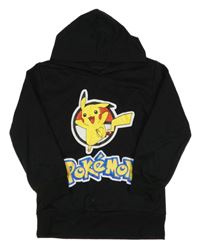 Černá mikina s Pikachu a kapucí