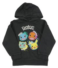 Tmavošedá mikina Pokémon s kapucňou Primark