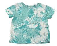 Zeleno-biele batikované crop tričko zn. H&M