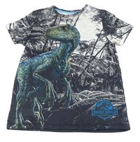 Čierno-biele tričko s dinosaurem - Jurský svět