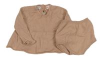2set - Světlerůžopvý svetr + pletené kraťasy Zara
