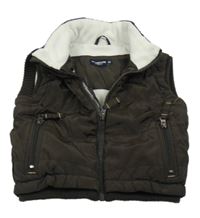 Čokoládová šušťáková zateplená vesta