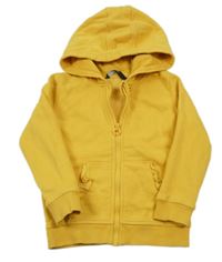 Žlutá propínací mikina s kapucí George