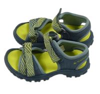 Šedo-zelené ultralehké outdoorové sandály Quechua vel.25