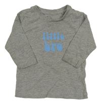 Sivé tričko s nápisom