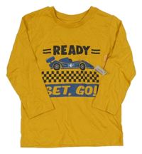 Nové - Pomerančové triko s formulí Matalan