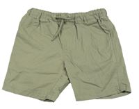 Světlekhaki plátenné kraťasy Next