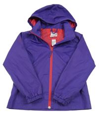 Fialová šušťáková funkčná bunda s kapucňou Quechua