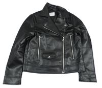 Čierny koženkový crop krivák Zara