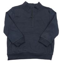 Tmavomodrá mikina so stojačikom F&F