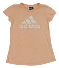 Světkerůžové melírované tričko Adidas
