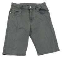 Tmavosivé rifľové kraťasy Denim Co.