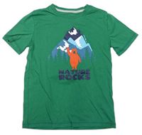 Zelené tričko s medvedíkom Eddie Bauer