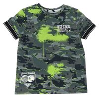 Kaki-sivé army tričko s nápisom George