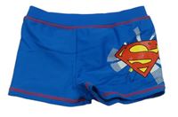 Modré nohavičkové plavky so Supermanem