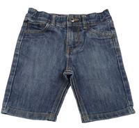 Tmavomodré straight riflové kraťasy Denim Co. 