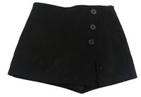 Čierna semišová skort sukňa C&A