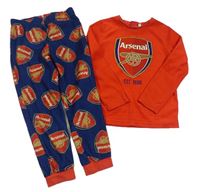 Červeno-tmavomodré fotbalové fleecové pyžamo Arsenal