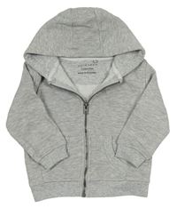 Sivá melírovaná prepínaci mikina s kapucňou zn. Primark