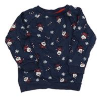 Tmavomodrá mikina so Santy Primark
