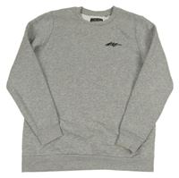 Sivá melírovaná mikina s logom Next