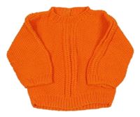 Neónově oranžový pletený sveter
