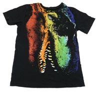 Čierne tričko s dinosaurom Next