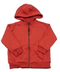 Červená propínací mikina s kapucí Next