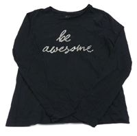 Černé triko s nápisem C&A