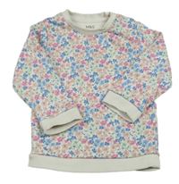 Smetanovo-kvietkovana mikina M&S