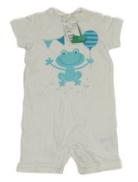 Nové - Bílý kraťasovový overal se žabičkou H&M