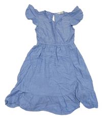 Modré lehké šaty riflového vzhledu H&M