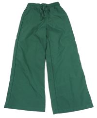 Tmavozelené culottes nohavice Shein