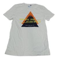 Biele tričko s nápisom Tom Tailor