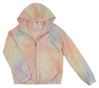 Barevná batikovaná šusťáková jarní bunda s kapucí F&F