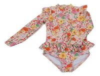 Svetloružové kvetované UV body s volánikmi Leigh Tucker