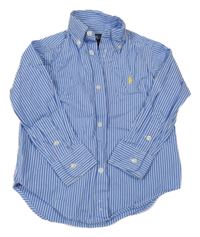 Modro-bílá pruhovaná košile Ralph Lauren 